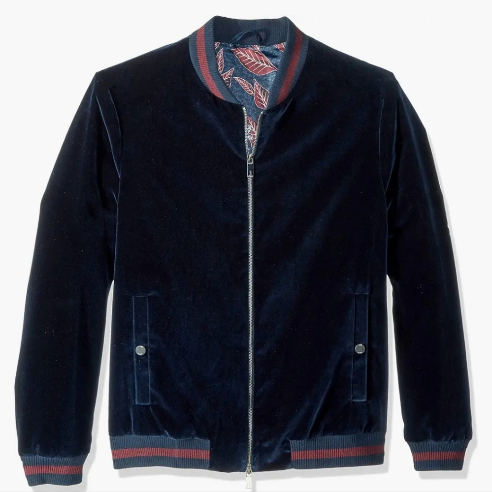 Ted Baker Mens Velvet Spring Bomber